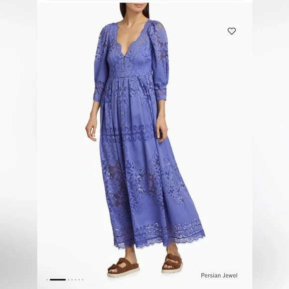 NWT Free people shadow dance midi dress in Persian jewel size m - Picture 2 of 12